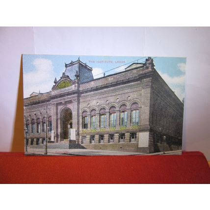 THE INSTITUTE, LEEDS, YORKSHIRE unused antique postcard =