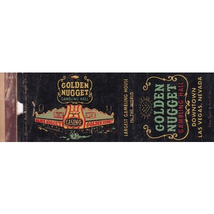 Las Vegas, Golden Nugget - Hotel Casino Matchbook Cover