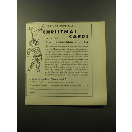 1959 Metropolitan Museum of Art Advertisement - New and unusual Christmas cards