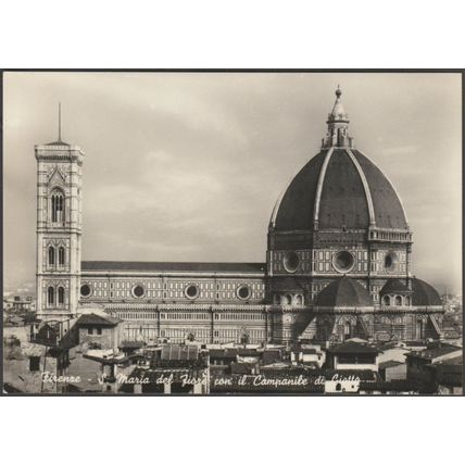 S Maria del Fiore con il Campanile di Giotto, Firenze, c.1950s - Foto Cartolina