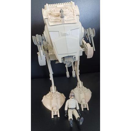 VINTAGE STAR WARS"AT ST SCOUT WALKER & PILOT" COMPLETE AND ORIGINAL.UK FREEPOST