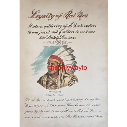 War Cloud Head Chieftain, Alberta Indians, 1901, Book Illustration (Print), 1980