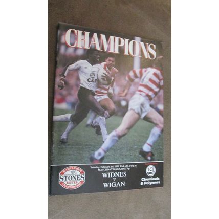 1990 Rugby Football League Programme - Widnes v Wigan
