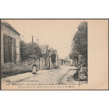 Rue avec la Maison de Millet, Barbizon, c.1905-10 - Le Deley CPA