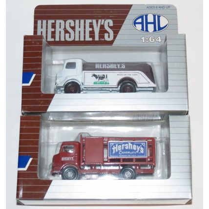 Two 1991 Hershey's Chocolate American Highway Legends Diecast Delivery Trucks