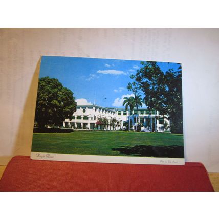 KING'S HOUSE, JAMAICA used vintage postcard 1976 pm =