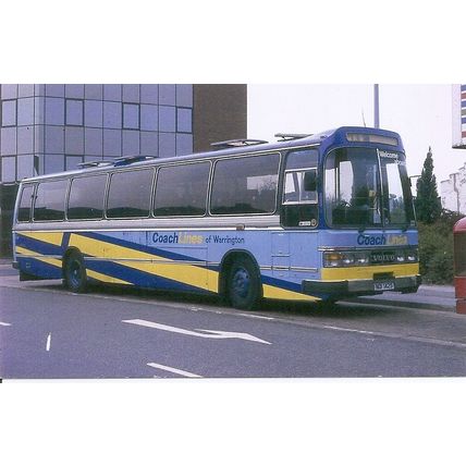 Colour Photograph of Warrington Corporation Transport - NOI 1425 ex. Grey-Green