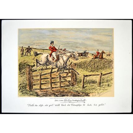 OUR OWN SPORTING UNDERGRADUATE 1886 George Finch Mason - Horses VICTORIAN PRINT