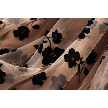 New Mesh Skirt Summer Women's Mid-Length Pleated Skirt