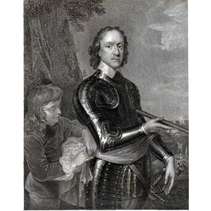 OLIVER CROMWELL 1832 John Henry Robinson - Robert Walker ANTIQUE ENGRAVING