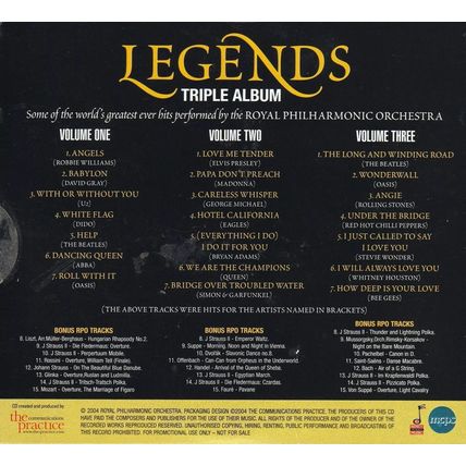 Royal Philharmonic Orchestra : Legends : Triple promo CD from the Express