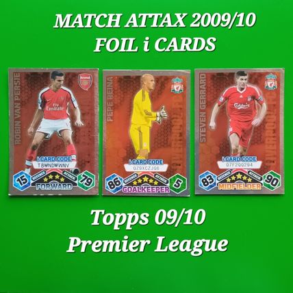 09/10 Match Attax Premier League i Cards - Topps 2009-2010 Foils Orange Backs