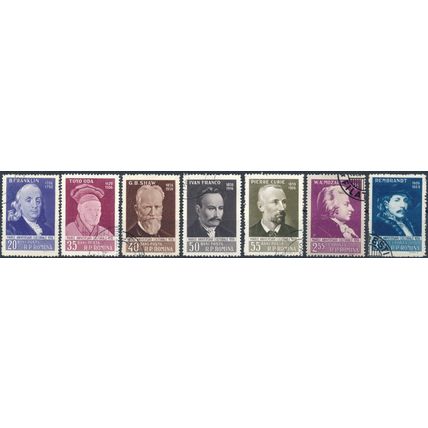 Cultural Anniversaries - Romania 1956 - F H - MiNr 1604/6 & 1612/3