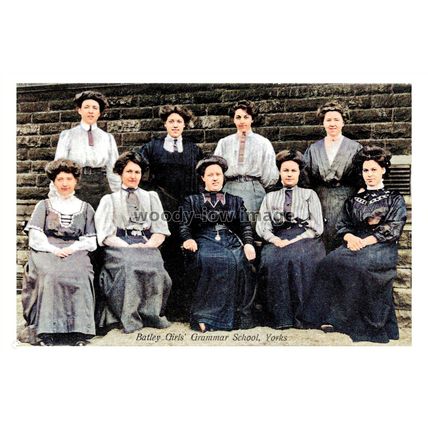 ptc5627 - Yorks. - Early Teachers at Girls' Grammar School, Batley - print 6x4