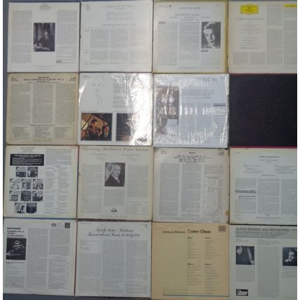 16 Beethoven LPs: Balachowski Richter Van Cliburn Schnabel Badura-skoda Brendel