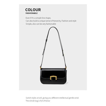 Genuine Leather Women Shoulder Bag Handbag Black