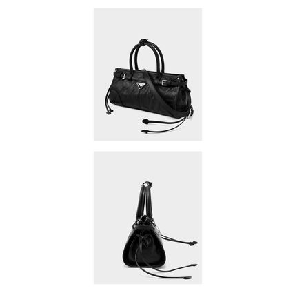 Genuine Leather Women Tote Handbags Black
