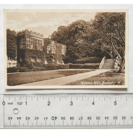 vintage postcard Haddon Hall, Buxton