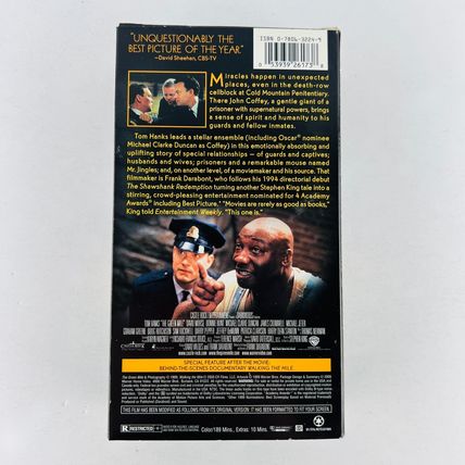 The Green Mile Collectors Edition VHS Video Tom Hanks Michael Clarke Duncan