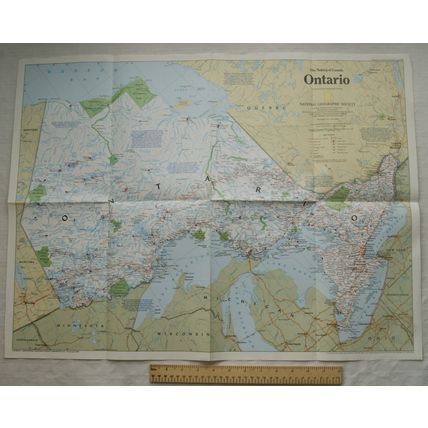 1996 National Geographic map The making of Canada, Ontario