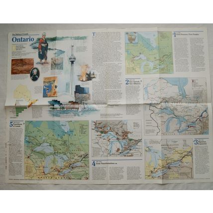 1996 National Geographic map The making of Canada, Ontario