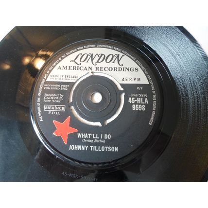 7" 1962. JOHNNY TILLOTSON .SEND ME THE PILLOW YOU DREAM ON LONDON HLA 9598 .N M