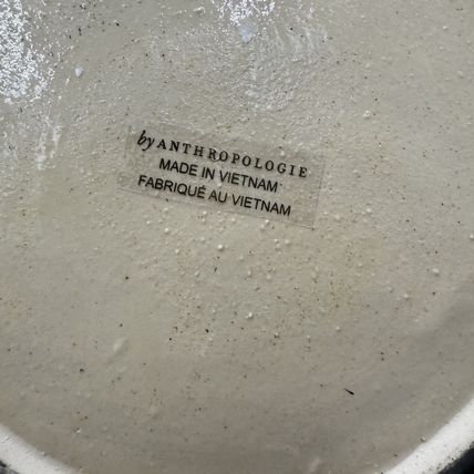 Anthropologie Mozu Trinket Dish Large Black Matte Ceramic Covered Vase
