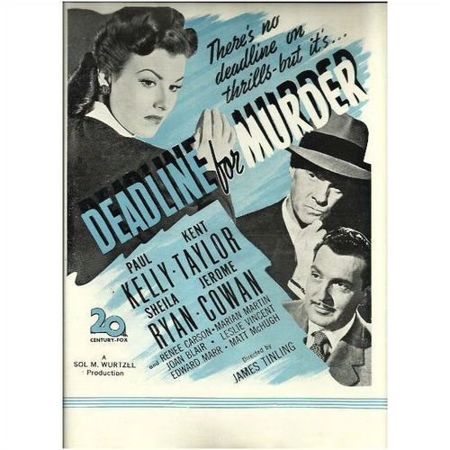 DEADLINE FOR MURDER Paul Kelly, Kent Taylor, Sheila Ryan Press Book