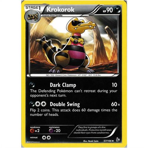 Pokemon XY Flashfire - #57/106 - Krokorok