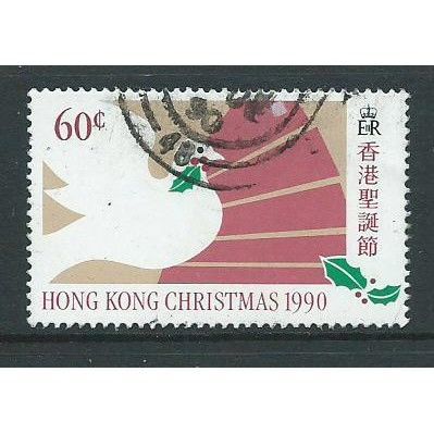hong kong stamps christmas 1990 60c used