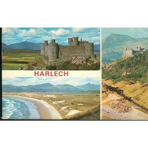Vintage Jarrold & Sons Ltd PC - Harlech. Wales Multi-View KNWHA 111
