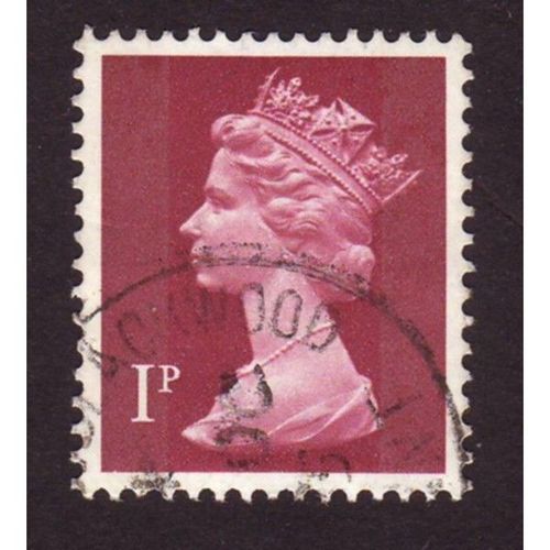 Great Britain 1977 1p Crimson 2PB Used SG X844 MH23 postage stamp