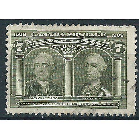 Canada 1908 SG192 7c Oive-Green Tricentennial Fine/Very Fine Used ....