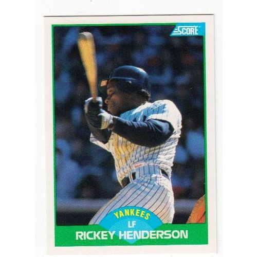 1989 Score Rickey Henderson baseball card #70 – Yankees