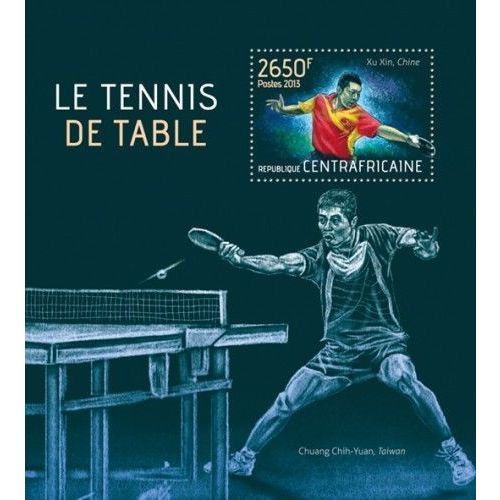 CENTRAL AFRICA 2013 SHEET MNH TABLE TENNIS PLAYERS SPORTS PING PONG 2A