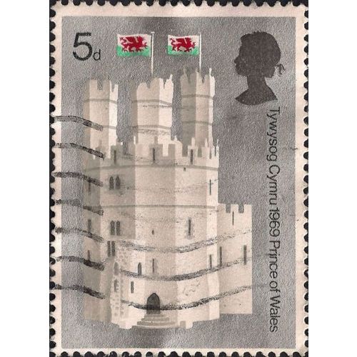GB, Queen Eleanor's Gate, Caernarvon Castle, silver 1969, 5d, #2