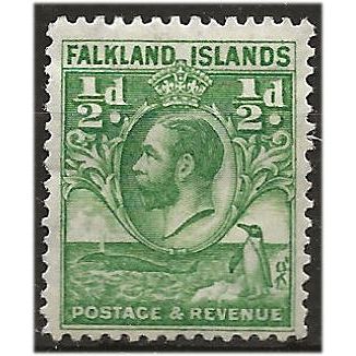 Falkland Islands 1929 SG116 1/2d Green Mounted.Mint . ..