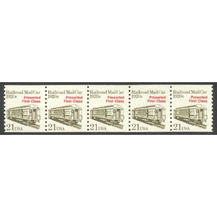 2265 21c Mail Car Fine MNH Dry Gum PNC 1/5 P0170