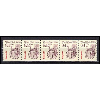2256 8.4c Wheel Chair Fine MNH Dry Gum PNC 1/5 X2992