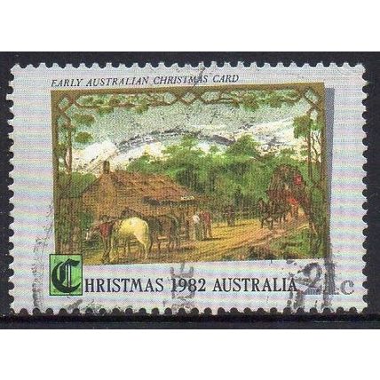 Australia 1982 Christmas - Early Australian Christmas Card 21c Used