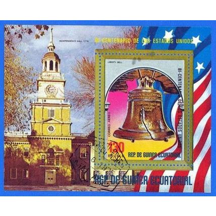 Guinea Equatorial. 1974. Michel: 578 B168. 200 Years of USA. The Liberty Bell