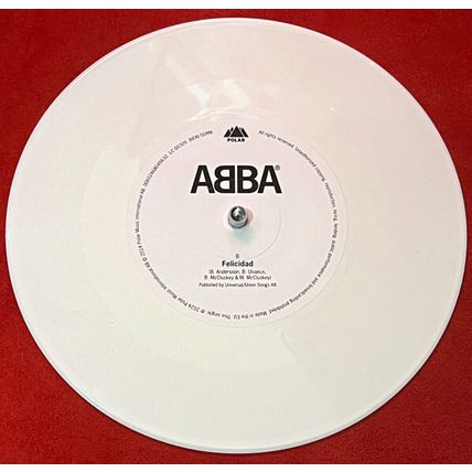 ABBA ~ HAPPY NEW YEAR 2025 ~ LIMITED EDITION WHITE COLOR VINYL 7" 45rpm NUMBERED