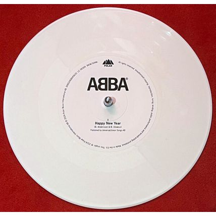 ABBA ~ HAPPY NEW YEAR 2025 ~ LIMITED EDITION WHITE COLOR VINYL 7" 45rpm NUMBERED