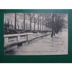 CP 1910 - Flood in Paris ( Le Quai des Tuileries )