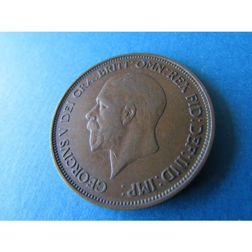 1936 GEORGE V ONE PENNY FREE POST COIN - 4. AS