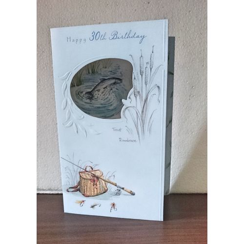 30th birthday card - Happy 30th Birthday - Fisherman