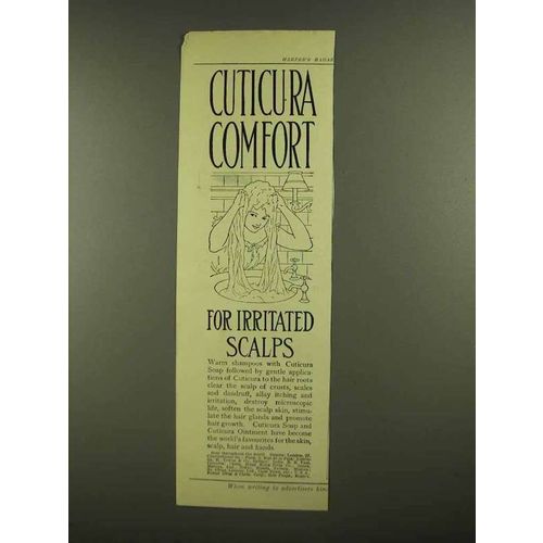 1908 Cuticura Soap Ad - Comfort for Irritated Scalps