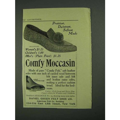1908 Daniel Green Comfy Moccasin Ad - Prettiest