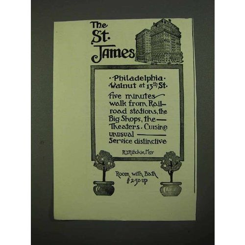 1918 The St. James Hotel Ad