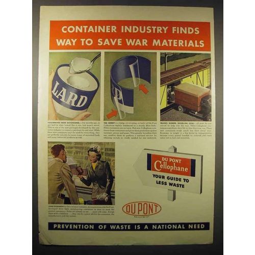 1942 Du Pont Cellophane Ad - Save War Materials